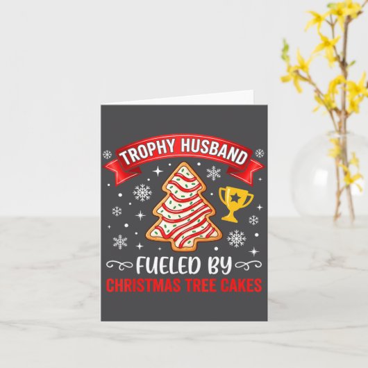 Trophy Husband Fueled By Tree Cake Snacks Kaart (Gele Bloem)