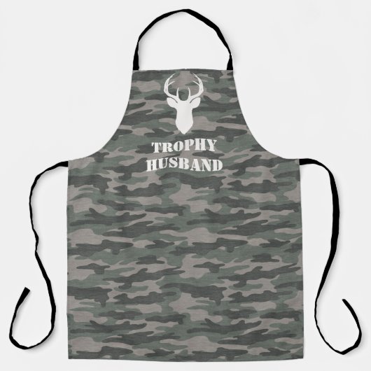 Trophy Husband Funny Mannen Gift Camo Apron Schort (Voorkant)