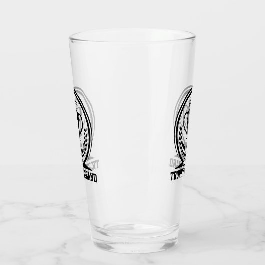 Trophy Husband | Funny Monogram Award Glas (Links)