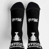 Trophy Husband gift socks with custom name Sokken (Top)