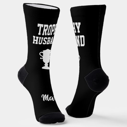 Trophy Husband gift socks with custom name Sokken (Gebogen)
