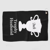 Trophy Husband golfhanddoek met eigen naam (Horizontaal)