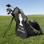 Trophy Husband golfhanddoek met eigen naam (Groen)