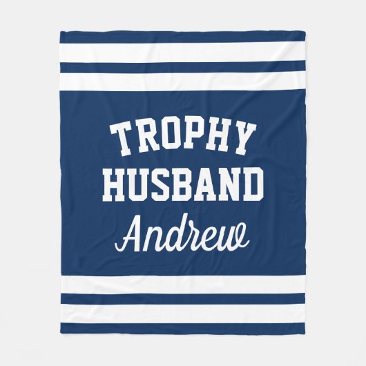 TROPHY HUSBAND grappige deken voor mannen (Voorkant)