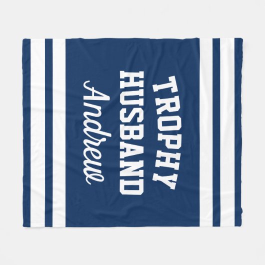 TROPHY HUSBAND grappige deken voor mannen (Voorkant (Horizontaal))