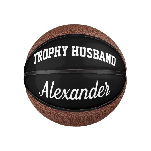 Trophy Husband Mini basketbal voor getrouwde bruom (Voorkant)
