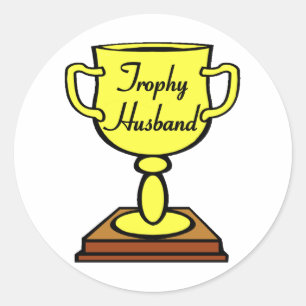 Trophy Husband Ronde Sticker