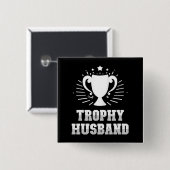 Trophy Husband Vierkante Button 5,1 Cm (Voorkant /achterkant)