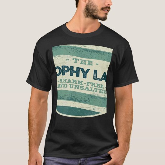 Trophy Lake Shark Free and Unsalted Camping South T-shirt (Voorkant)