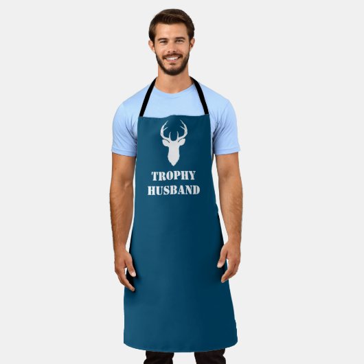 Trophy-man grappig cadeau voor mannen jachtcadeau schort (Gedragen)