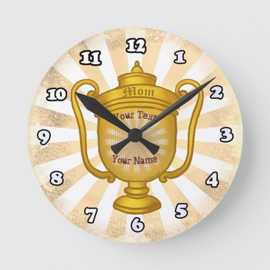 Trophy Moeder Ronde Klok (Voorkant)