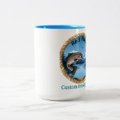 Trophy Rainbow Trout Mountain Fishing Tweekleurige Koffiemok (Center)