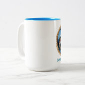 Trophy Rainbow Trout Mountain Fishing Tweekleurige Koffiemok (Voorkant links)