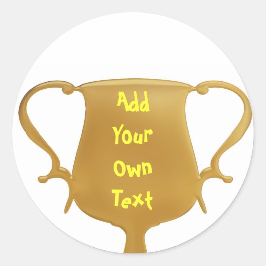 Trophy Ronde Sticker (Voorkant)