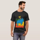 Trophy-Style Blue Cat Lounger T-shirt (Voorkant volledig)