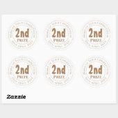 Trophy voor 2e prijs competitie ronde sticker (Vel)