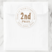 Trophy voor 2e prijs competitie ronde sticker (Tas)