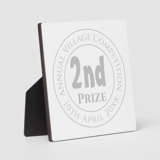 Trophy voor de 2e prijs van de competitie fotoplaat (Voorkant)