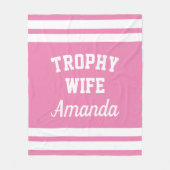 TROPHY VROUW grappige fleece deken voor getrouwde  (Voorkant)