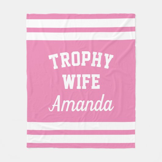 TROPHY VROUW grappige fleece deken voor getrouwde  (Voorkant)