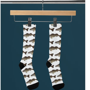 Trophy Walleye Gevist Patroon Buitenvissen Sokken