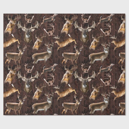 Trophy Whitetail Bucks Cadeaupapier (Vlak)