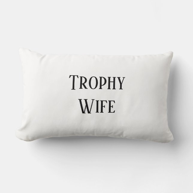 Trophy Wife met kerstcadeau Kussen (Voorkant)
