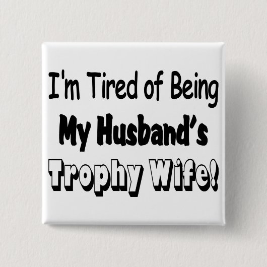 Trophyvrouw Vierkante Button 5,1 Cm (Voorkant)