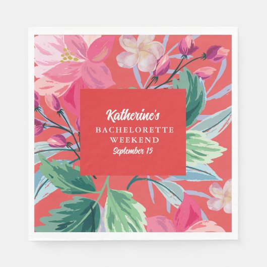 Tropic als zijn hete oranje vrijgezellenfeest servet (Voorkant)