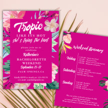 Tropic als zijn hete roze vrijgezellenfeest