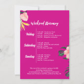 Tropic als zijn hete roze vrijgezellenfeest kaart (Achterkant)