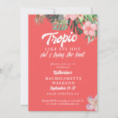 Tropic als zijn hete vrijgezellenweekend feest kaart (Voorkant)