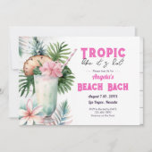 Tropic Beach Bachelorette Feest en Route Kaart (Voorkant)