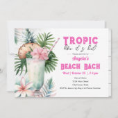 Tropic Beach Bachelorette Party Kaart (Voorkant)