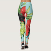 Tropic Bird Toucan veelkleurige papegaai Leggings (Achterkant)