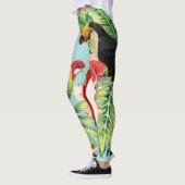 Tropic Bird Toucan veelkleurige papegaai Leggings (Links)