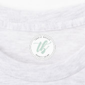 Tropic Breeze Blauwgroen Mint & Roze Company Logo Labels (Aangebracht)