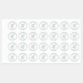 Tropic Breeze Blauwgroen Mint & Roze Company Logo Labels (Vel)