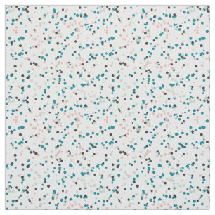 Tropic Breeze Blauwgroen & Roze Confetti Stippen P Stof