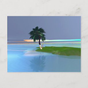 Tropic Call - Palm Tree op het eiland Briefkaart