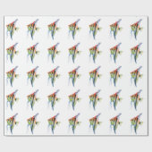 Tropic Fish Drawing Glossy Wrapping Paper Cadeaupapier (Vlak)