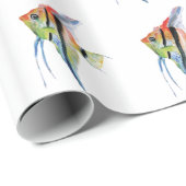 Tropic Fish Drawing Glossy Wrapping Paper Cadeaupapier (Rol Hoek)