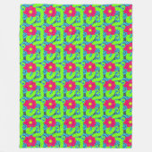 Tropic Floral Print Fleece Deken (Voorkant)