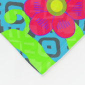 Tropic Floral Print Fleece Deken (Hoek)