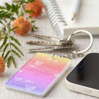 Tropic Heart Chain Glow Keychain