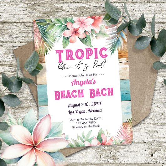 Tropic Hot Bachelorette Party route Kaart