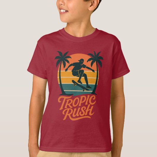 Tropic Rush -  Schaats Vibes T-shirt (Voorkant)