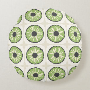 Tropic Slice Leafy Green Rond Kussen