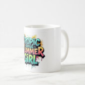 Tropic Soul Summer Girl Graffiti Mug Koffiemok (Voorkant rechts)