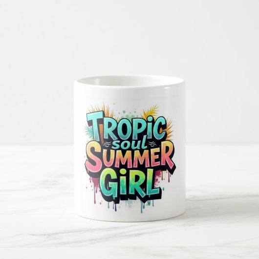 Tropic Soul Summer Girl Graffiti Mug Koffiemok (Center)